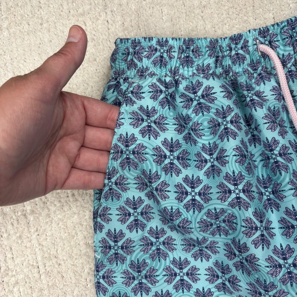 Peter Millar Swim‎ Trunks Mens Small Blue Seaside Collection Dragon Fly Print - Picture 3 of 14